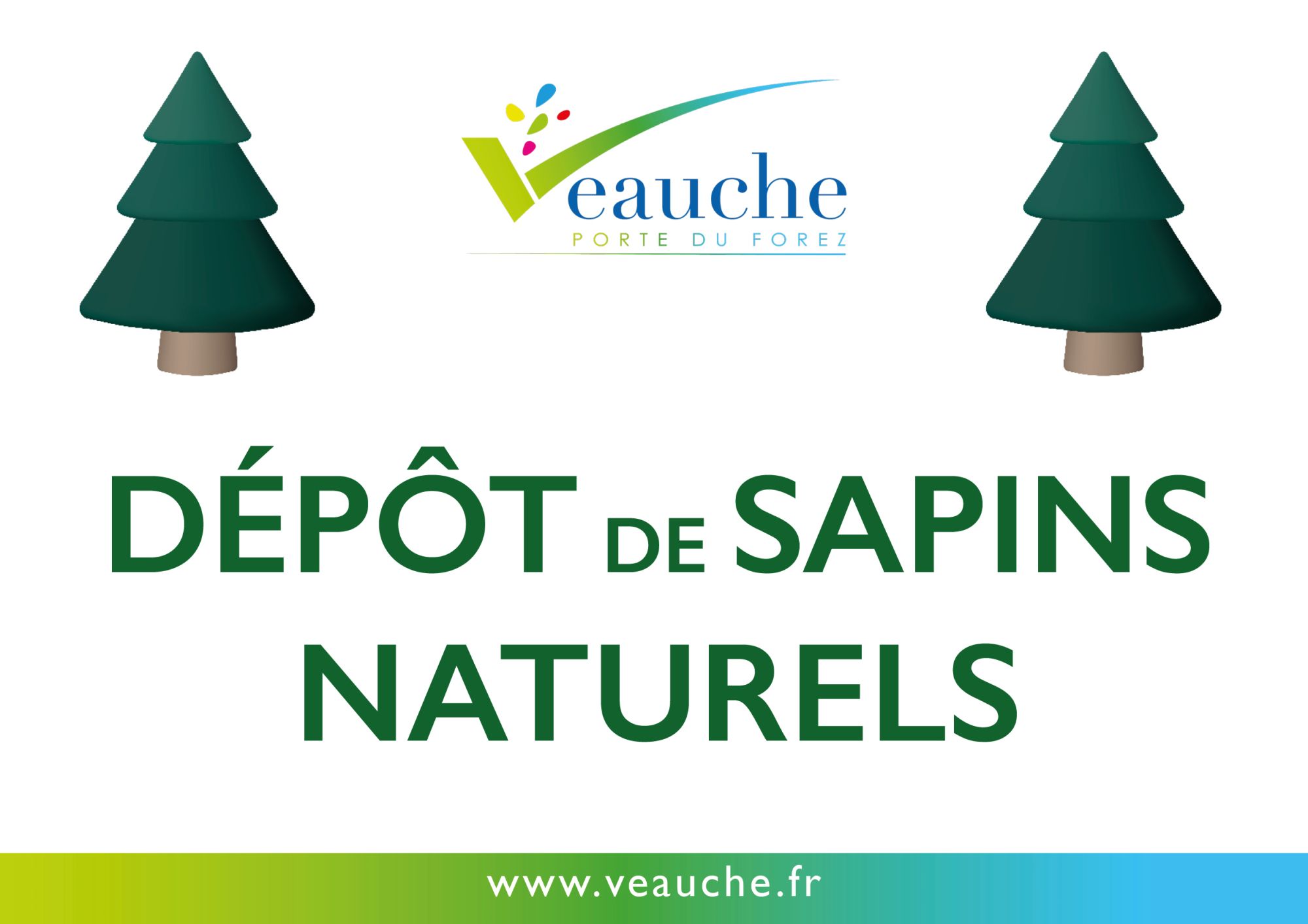 Deux espaces pour déposer vos sapins naturels 